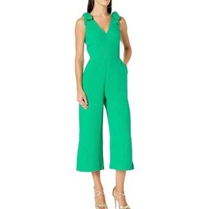 Lilly Pulitzer Danni Jumpsuit 
Emerald Isle Green Cropped Wide Leg Slits. Size 8